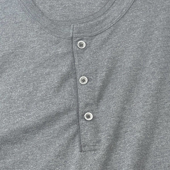 UNTUCKit Mens Size XXL 2XL Blue/Grey Albarino Long Sleeve Henley Shirt - Picture 12 of 12